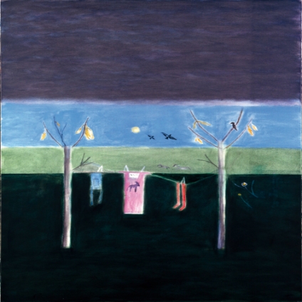 Winter Washing Line, Montecastelli, 2000, oil on canvas