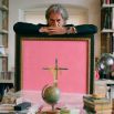 Sir Paul Smith with Crucifixion by Craigie Aitchison RA, oil on canvas