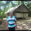 Don Ignacio in front of the house where he leads ayahuasca rituals