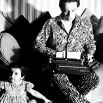 Critic Kenneth Tynan with his daughter, Tracey, Bayswater, 1953